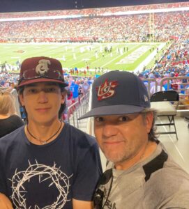 Doran Rivero with Dad at AZ Cardinals Game