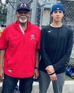 Doran Rivero with Hitting Coach Reggie Smith_17May2025